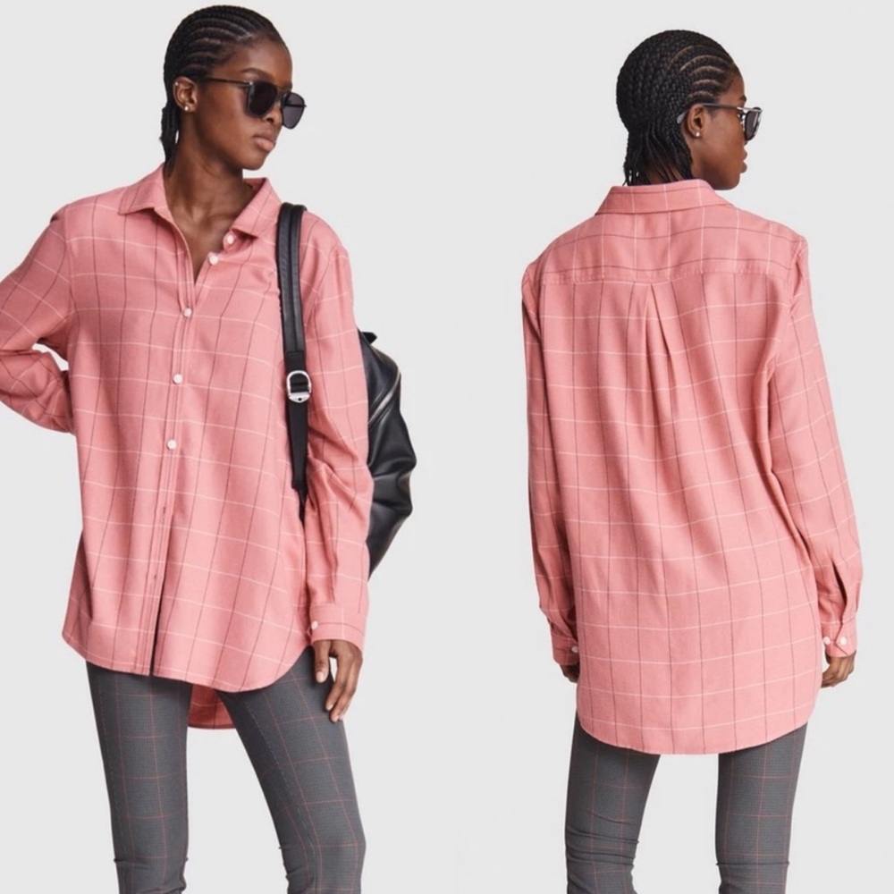 rag & bone Rose Pink Relaxed Button-Down Shirt